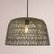 Hello Honey® 19.5" Boho Open Weave Metal and Paper Rope Ceiling Light